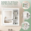 Armoire à pharmacie de salle de bain avec miroir, armoire à miroir murale avec organisateur de rangement, armoire de rangement blanche pour salle de bain