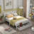 Platform Bed With Under-Bed Drawers
