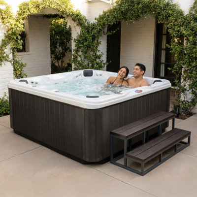 American Spas 240 Volt 7 45 - Jet Acrylic Square Standard (Hardwired) Hot Tub with Ozonator