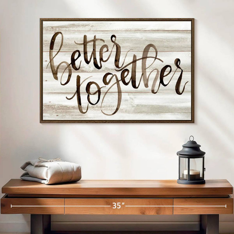 Farmhouse Be's I, 25 po x 17 po, Cadre flottant noyer
