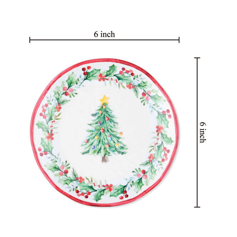 Christmas Tree, 6" Melamine Plate S12
