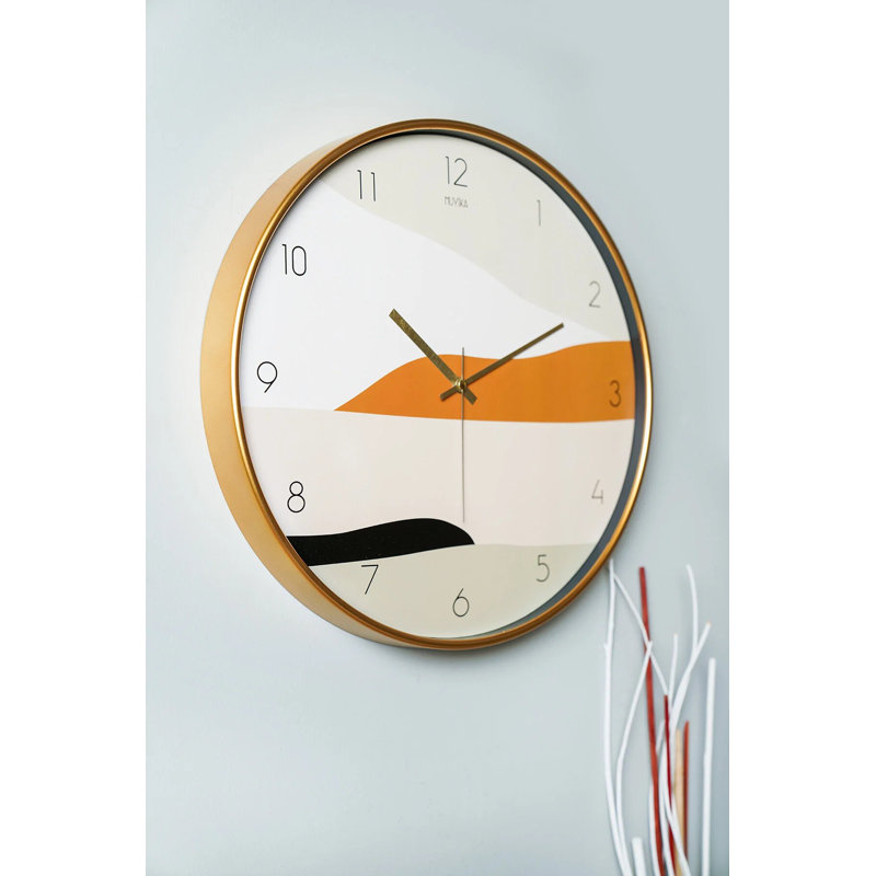 Elegant Decorative Wall Clock, 16.5 Inches Diameter | 100% Glass with 0.1 Inch Thickness | Modern Design for Living Room, Kitchen & Office | Stylish Home Decor Accent, Functional & Eye-Catching