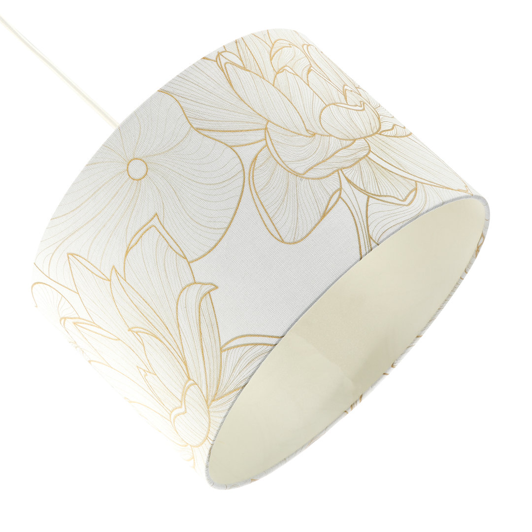 20cm H Cotton Blend Drum Lamp Shade ( Screw On ) in Cream
