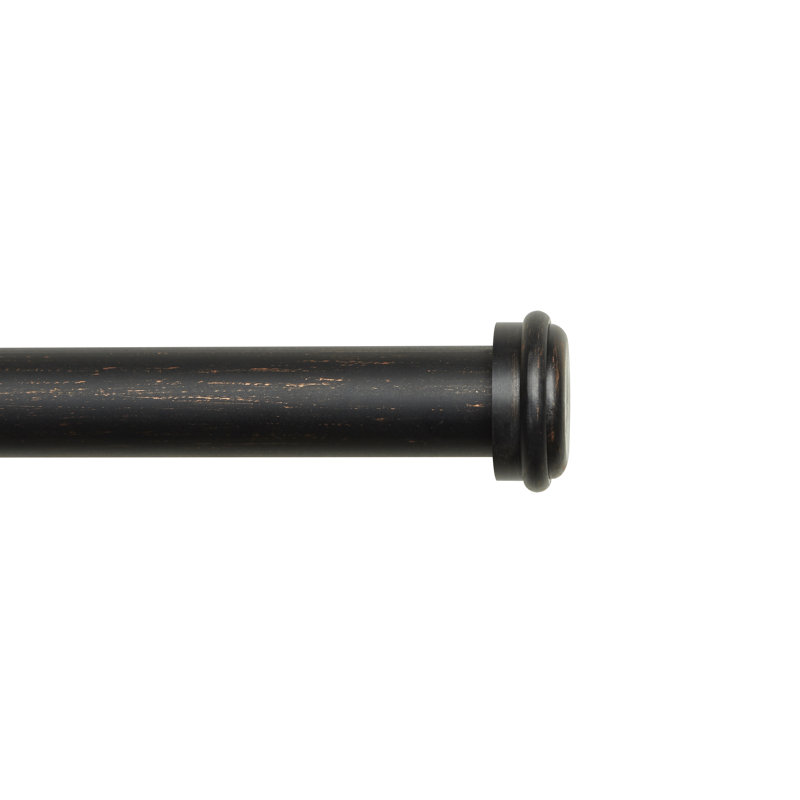Tringle à rideaux simple réglable en fer 1 po Topper, 36 po - 72 po, Métal métal