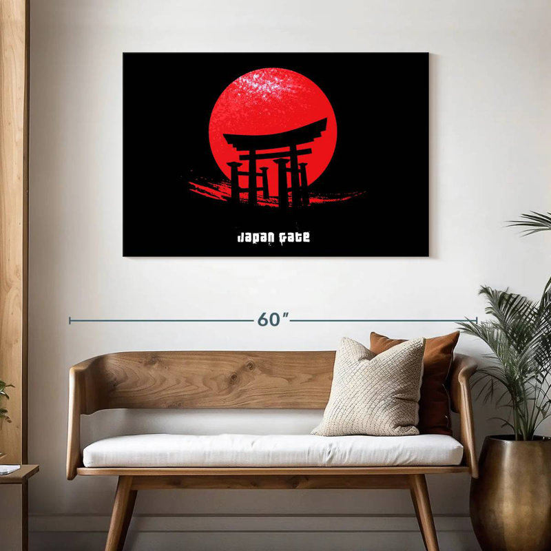 Lilie Japan Gate Sign, 30" H x 45" W