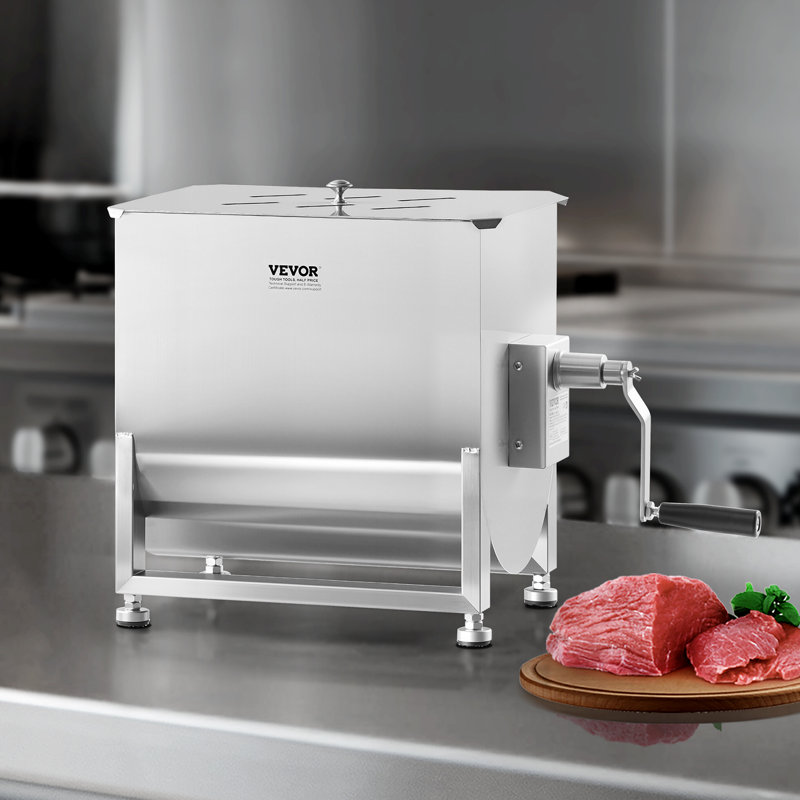 Mélangeur de viande manuel 60L à réservoir fixe 60LB pour mélangeur de saucisses, H 18,11 po x l 26,57 po
