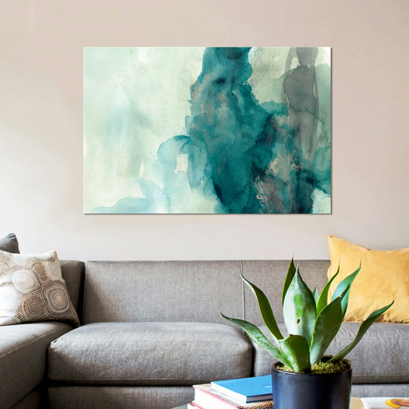 «Hydro II» par June Erica Vess - reproduction sur toile tendue, H 40 po x l 60 po x P 1,5 po, Toile tendue, Pas de tapis