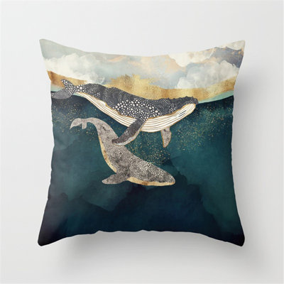  Dreamy Print Pillow Cover, Polyester Throw Square Pillow Cover