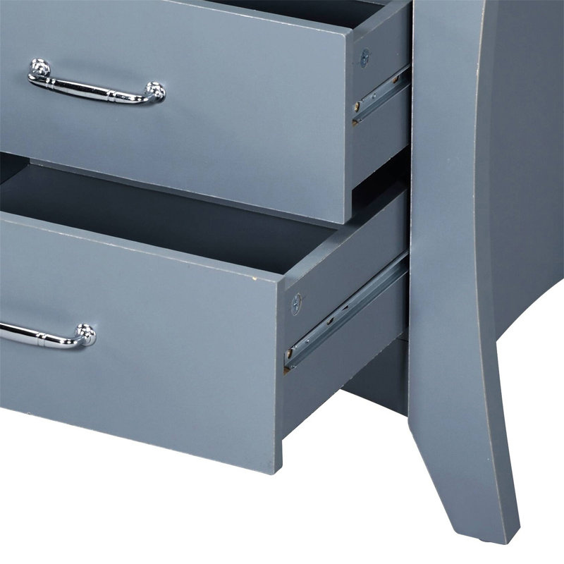 Colt Gray Finish Accent Table, Gray