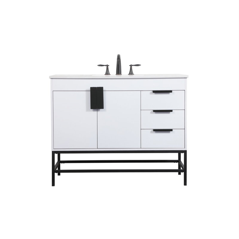 Ensemble de meuble-lavabo simple 42 po Eugene, Blanc