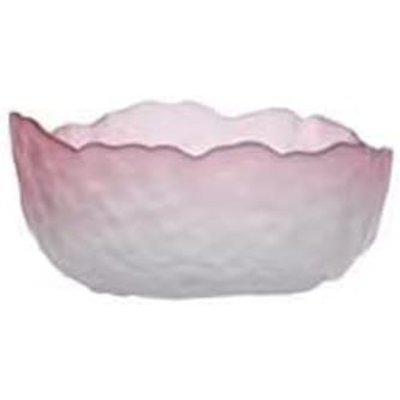 Bol en verre pour service de salade de bonbons, bol décoratif, rose 4,9 po