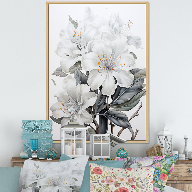 «Zen I» sur toile grise, Cadre naturel flottant, 32" H x 16" W