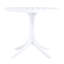 Table ronde 36 po en polypropylène blanc pour la cuisine, le jardin et le camping