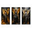 «Gold Angel Rebel Renaissance I», ensemble de 3 reproductions d'art mural en métal-201500752