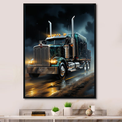 Semi-remorque de minuit - art mural camion