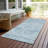 Stockholm Blue Washable Indoor-Outdoor Rug - -663836634