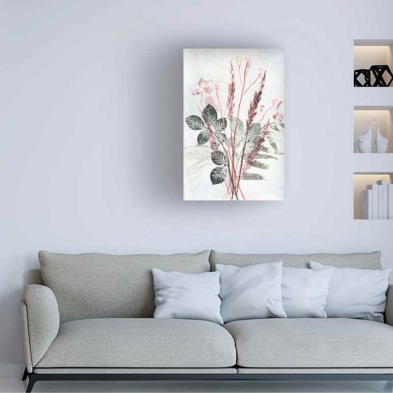Ellyarna Bouquet 2 rouge vert, H 19 po x l 12 po x P 2 po
