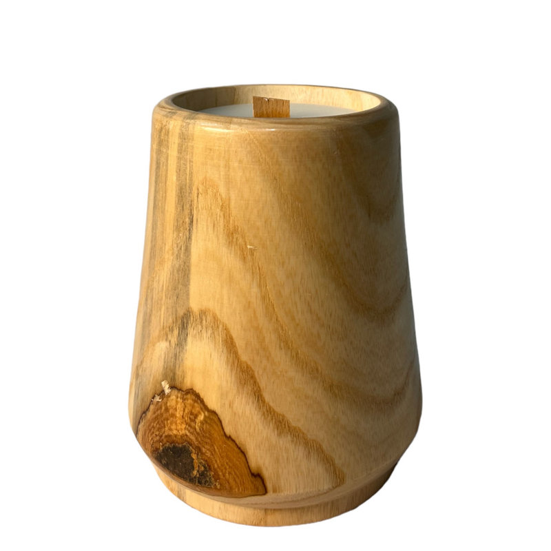 Wood Tabletop Candlestick