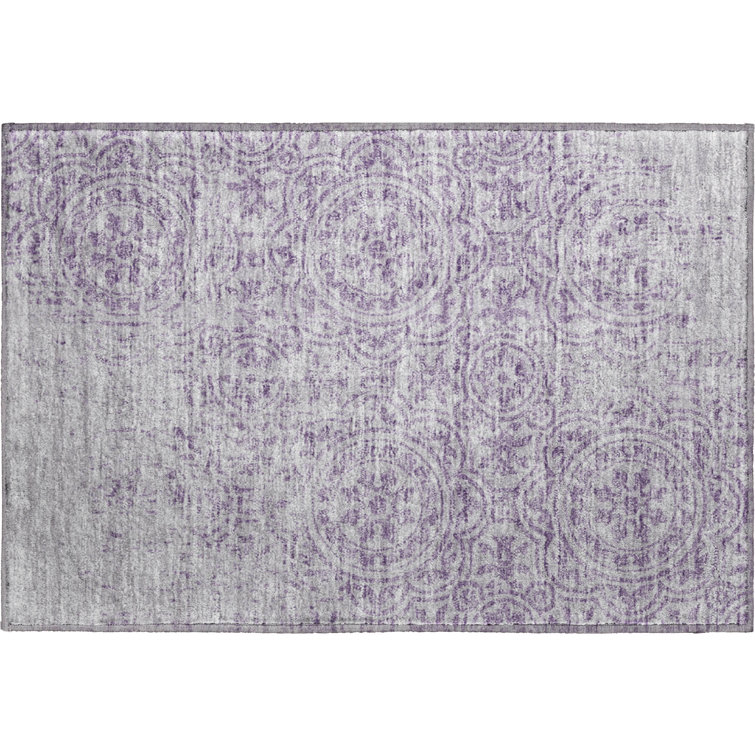 Premium Machine Washable Prisco Lavender Rug