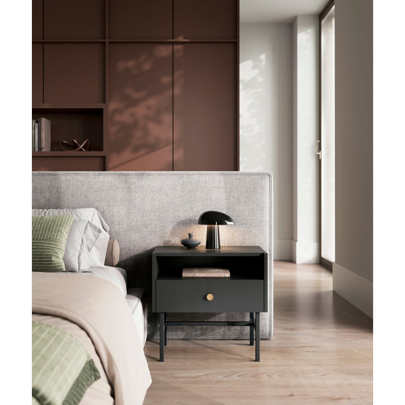 54.8cm W Manufactured Wood Bedside Table