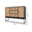 Simple Do Old  Wooden Black Sideboards