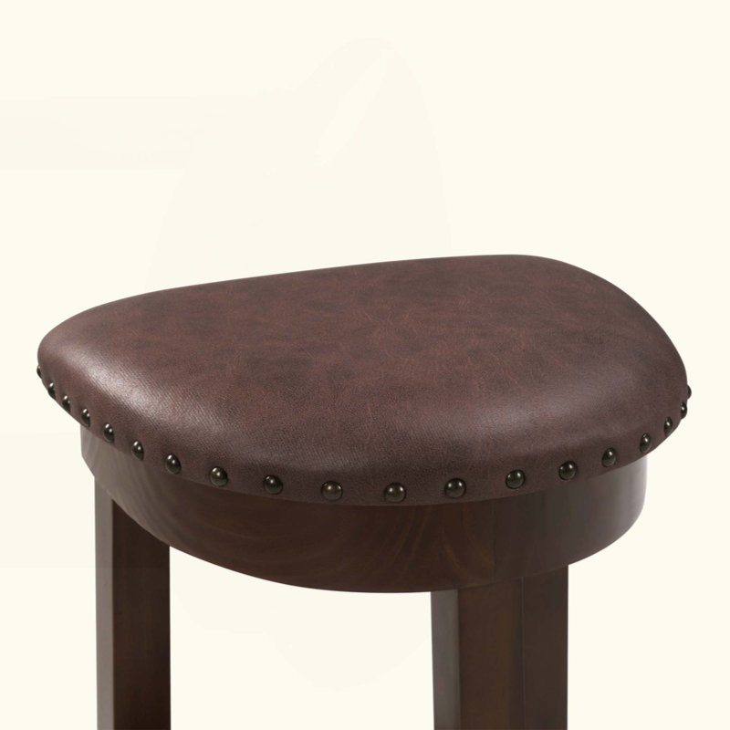Ensemble de table de bar 4 pièces avec 3 tabourets de bar rembourrés en polyuréthane, table de petit-déjeuner avec 3 tabourets rembourrés, ensemble de table de salle à manger à hauteur de comptoir en bois massif pour le salon, la salle à manger.