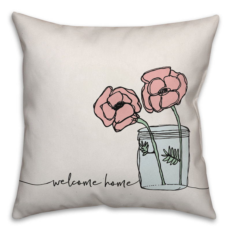  Coussin Welcome Home, H 20 po x l 20 po