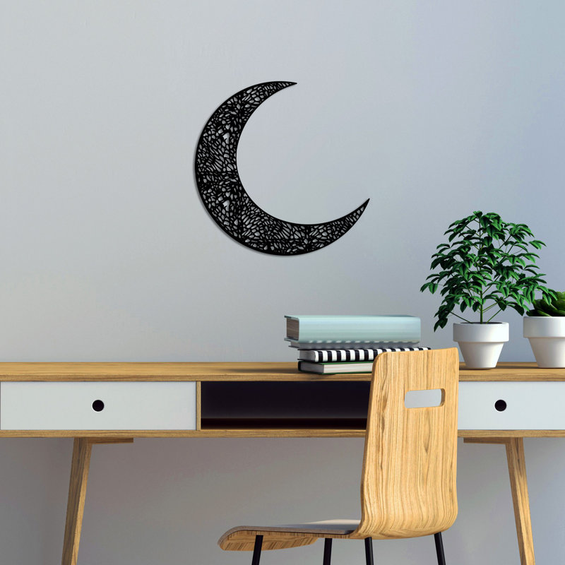 Stylish Black Decorative Metal Wall Accessory, 19.3 x 19.3 inches | 100% Metal, Thickness: 0.06 inches | Lightweight Design (1.1 lbs) with Easy Wall-Mounting | Perfect for Home Decor & Modern Aesthetics