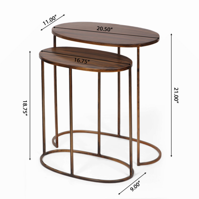 Souvigny Iron Top End Table
