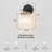 1-light Armed Sconce With Textured Glass Shade