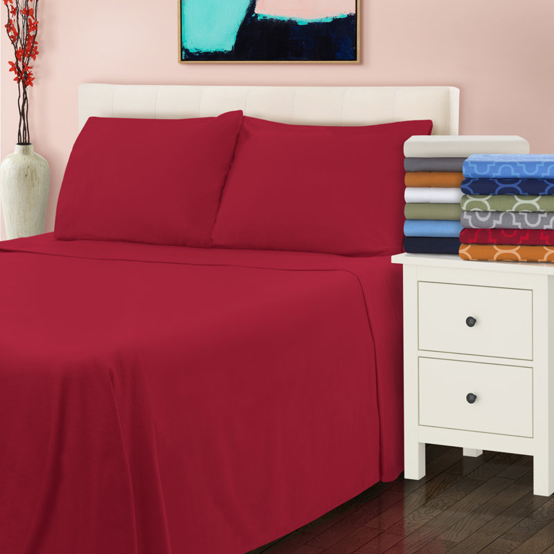 Light Blue Cotton Flannel Deep Pocket Full Sheet Set