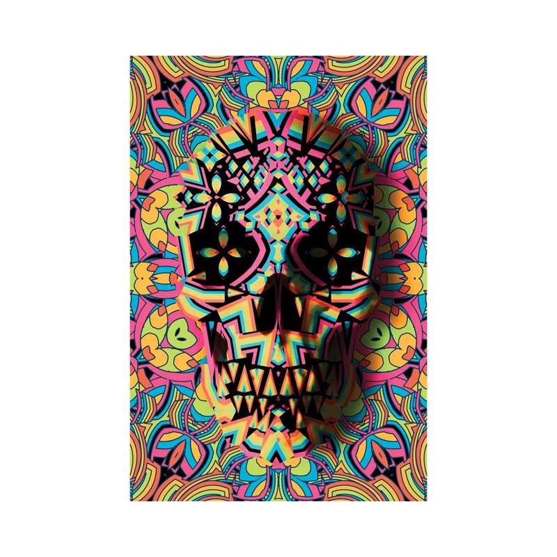 Skull Geo by Ali Gulec - Wrapped Canvas Gallery-Wrapped Canvas Giclée, 101.6 cm H x 66.04 cm W x 1.91 cm D