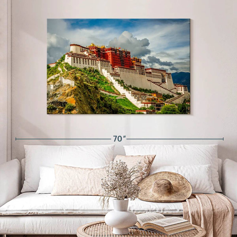 Adella, Palais du Tibet, Tibet, H 32 po x l 48 po