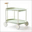 Chariot de rangement de style nordique avec tablettes doubles pour la cuisine et le salon, conception écologique et durable