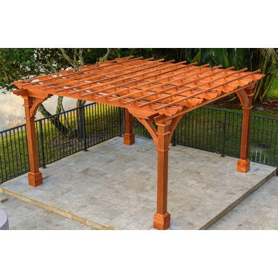 Solid Redwood Pergola