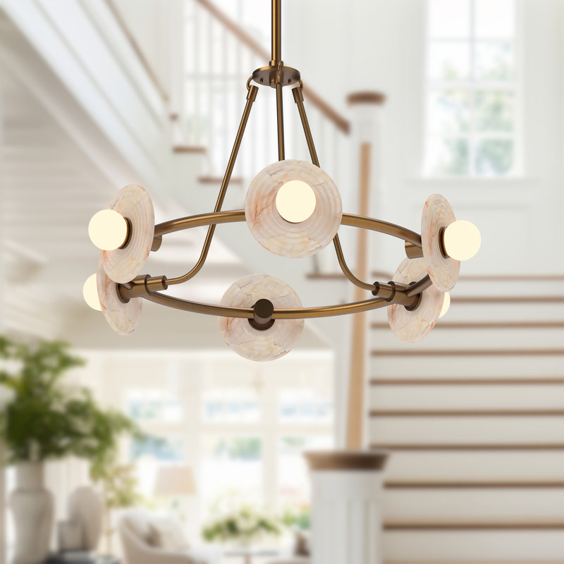 Dahlia 28-in Urban Bronze dimmable LED Chandelier, Oil Rubbed Bronze
