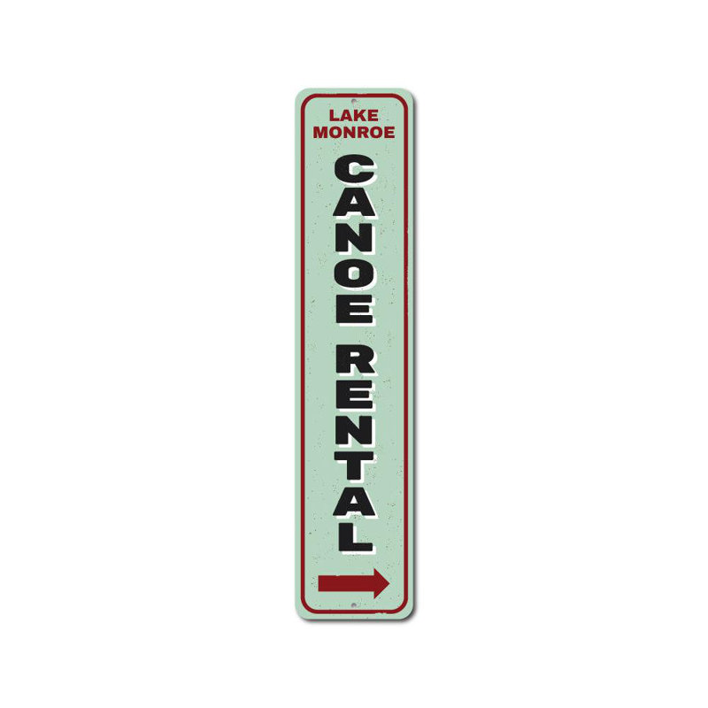 Enseigne verticale en aluminium Canoe, H 4 po x l 18 po x P 0,04 po