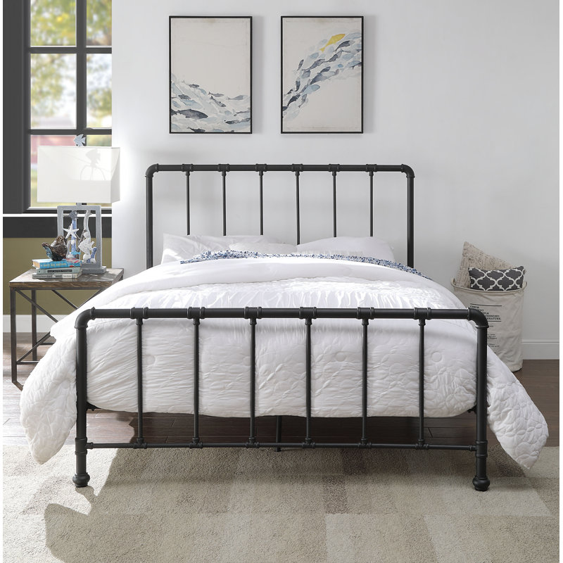 Lewin Metal Bed, Double (4'6), Black
