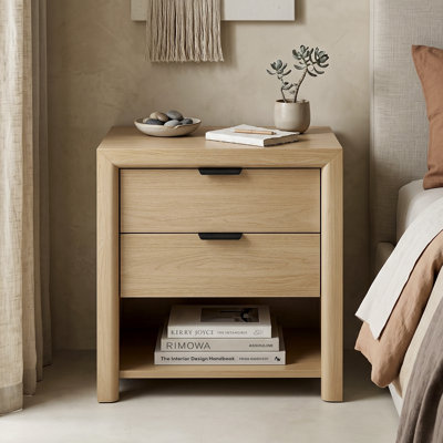 Clarice 24" Rectangular Nightstand in Blonde Oak
