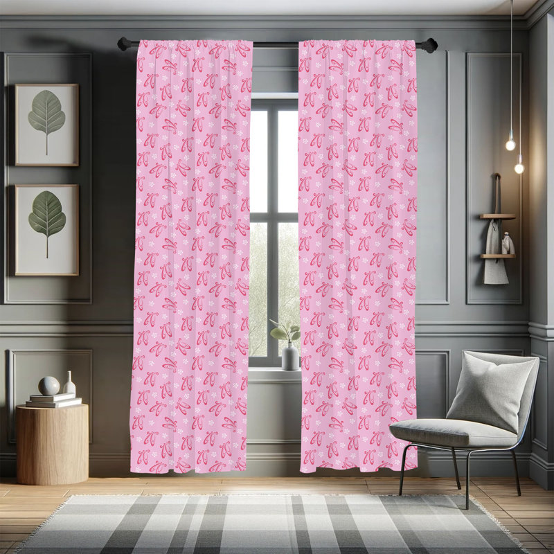 Ballet Semi-Sheer Rod Pocket Curtain Panels, 28" x 95"