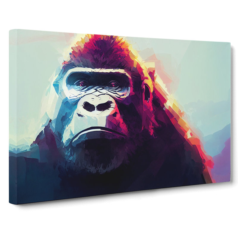 Gorilla Art Painting Vol.1 - Wrapped Canvas, 40cm H x 60cm W x 3cm D