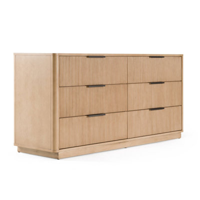 Akira 68" W Reeded 6-Drawer Dresser