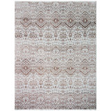 Damask Area Rug in Silver