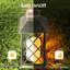 Aboubakr 30.5cm Solar Powered Integrated LED Square / Rectangular Lantern with Electric Candle