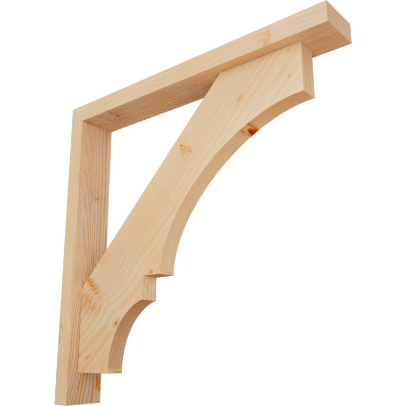 Support de bloc Balboa avec entretoise décalée, 26 x 26, Sapin Douglas de l 3 1/2 (lisse)