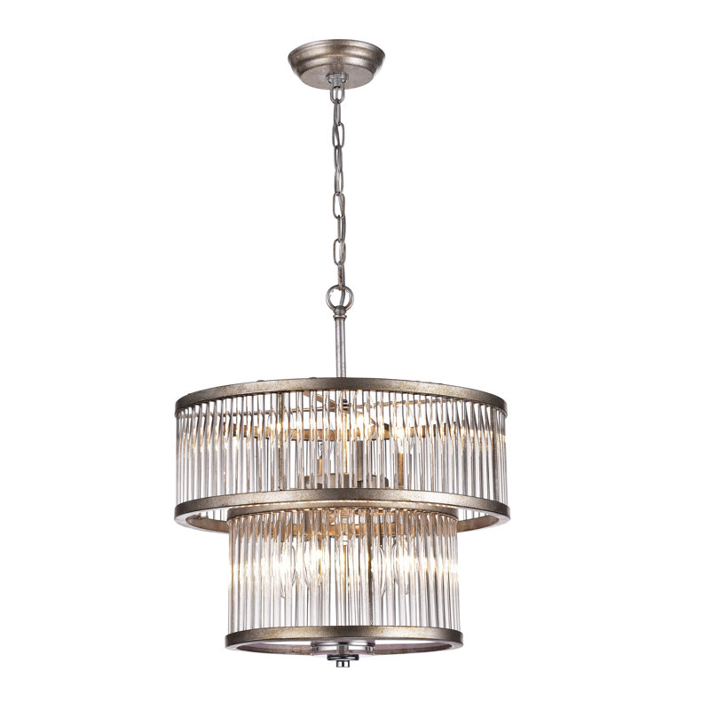 Lustre spectaculaire et unique à niveaux 8 lumières Bria Oceanus