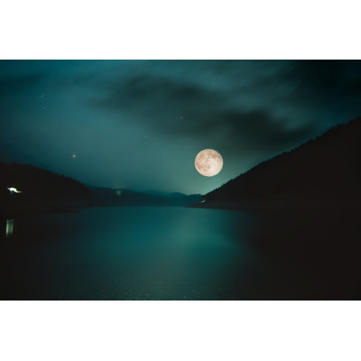 Full Moon by Dziggyfoto - Wrapped Canvas Print