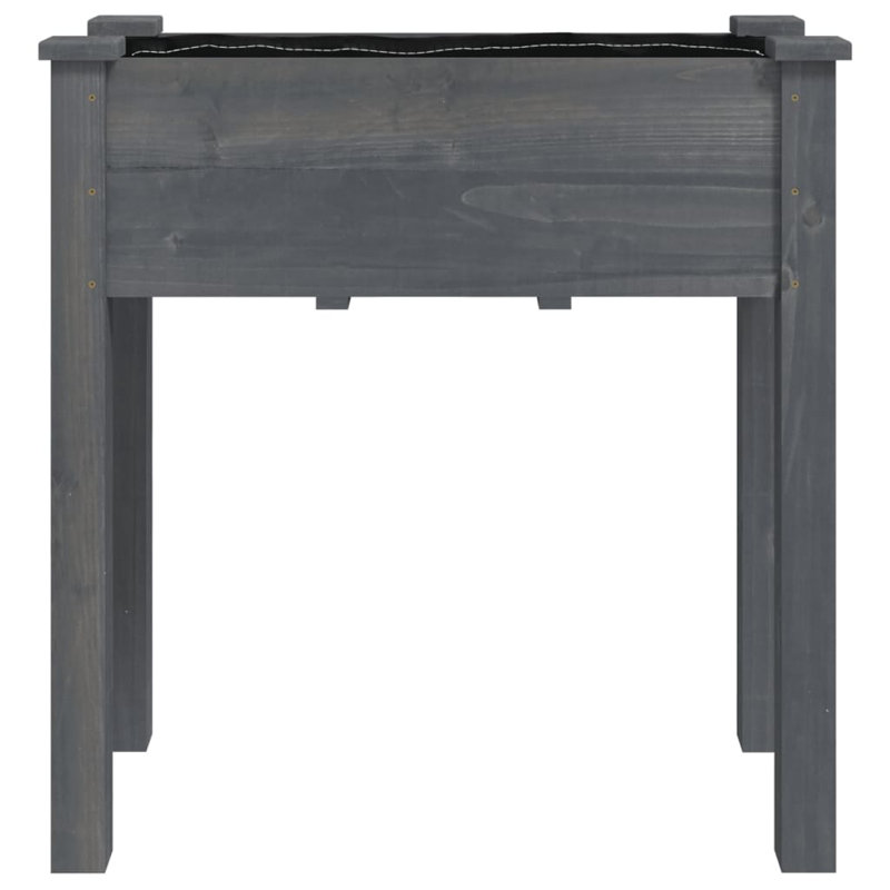 Ludington Wood Planter Box, 71cm H x 76cm W x 37cm D, Grey