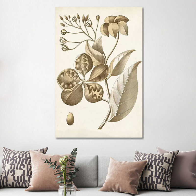 Ochre Botanical II by Vision Studio - Wrapped Canvas Print, 152.5 cm H x 101.5 cm W