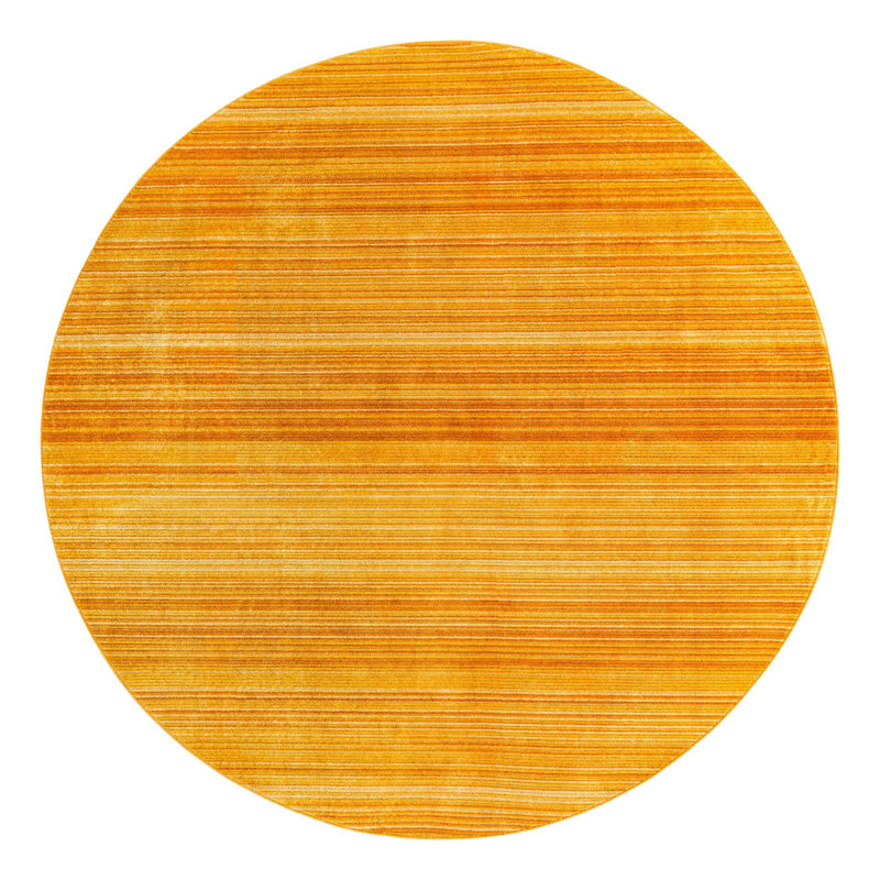 Osteen Striped Area Rug, Round 10'2", Yellow